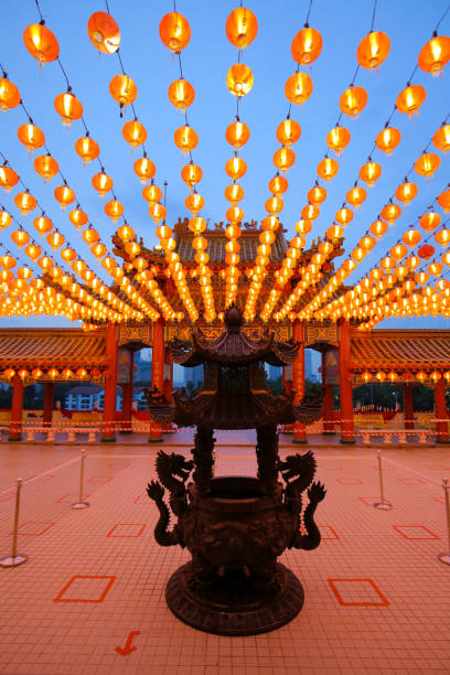 thean-hou-tempel - architecture international landmark famous place decoration stock-fotos und bilder