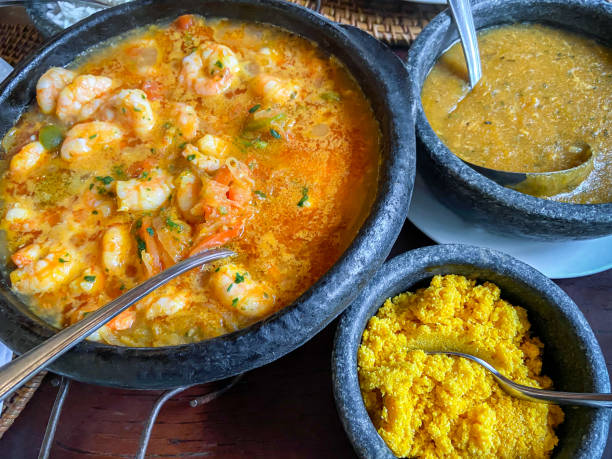 istock Shrimp stew in the clay pot. 1307411298