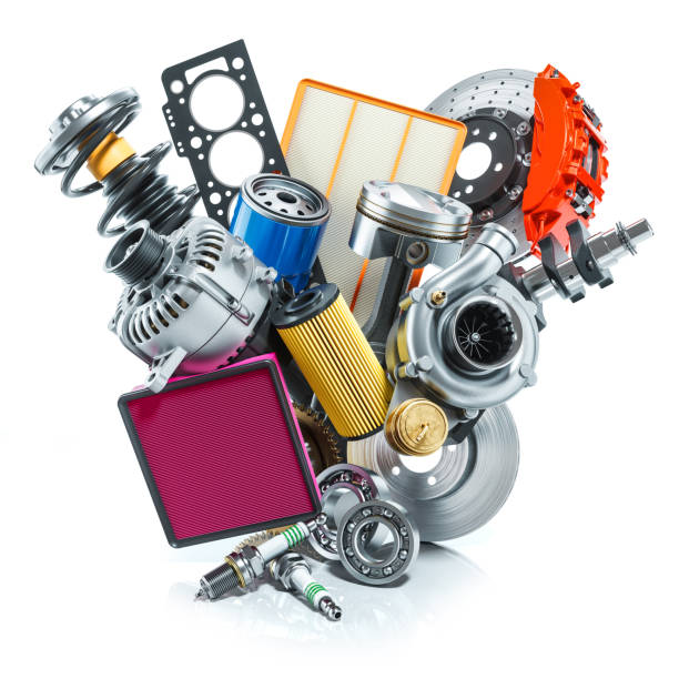 istock uto parts logo. 3D render on white background 1307412428