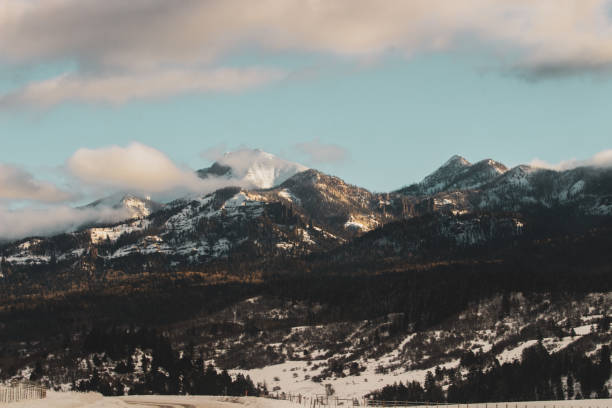 Free Stock Photo of Snow Covered Mountain With Clouds in the Sky ...