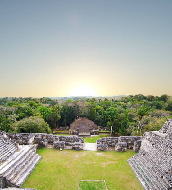 istock Ancient Mayan temple at Carocol, Belize, Central America 1307416465