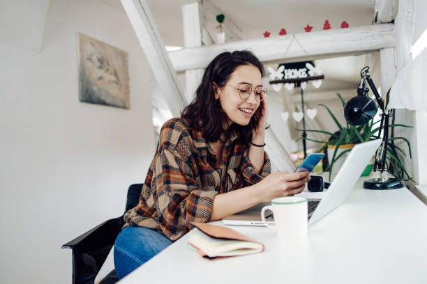 istock Young businesswoman surfing the net while working online 1307422287