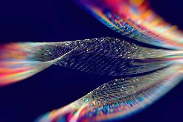 istock Abstract technological background in vibrant colors with blur. 1307422954