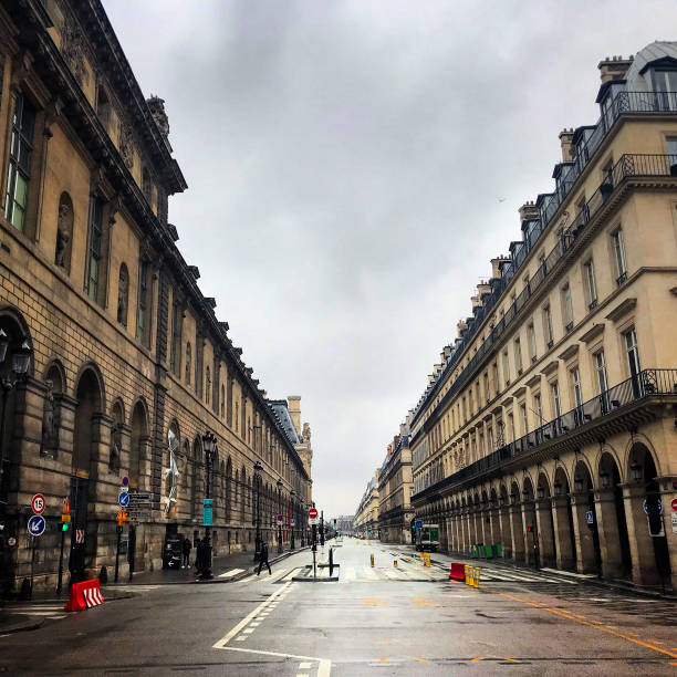 istock A very quiet Parisian street. 1307425545