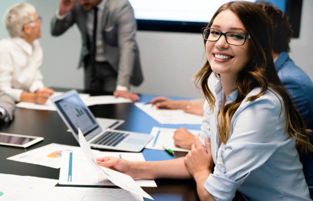 istock Successful entrepreneurs and business people achieving goals 1307433303