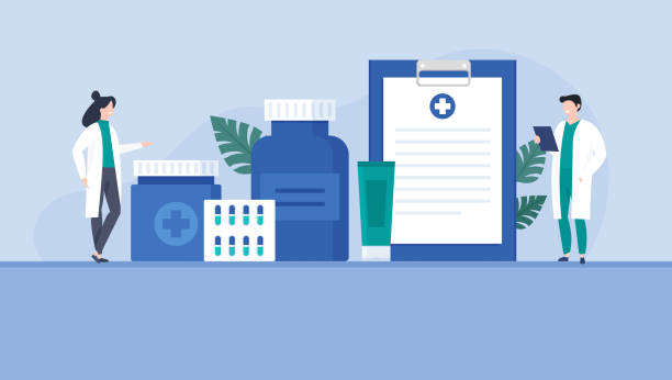 иллюстрация медицины и аптеки - pharmacist stock illustrations