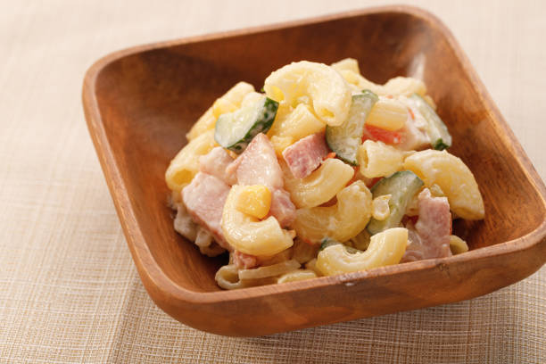 istock Macaroni salad in a wooden bowl 1307438295