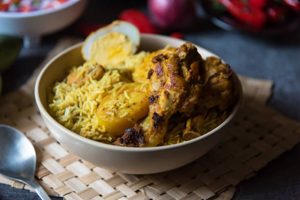 istock Mughal dish biryani in a bowl with use of selective focus. 1307447768