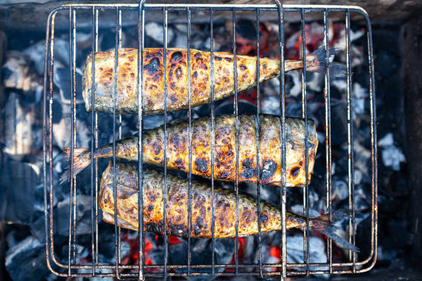 grilled fish on the grill