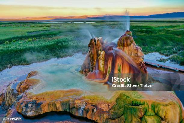 Fly Geyser Stock Photo - Download Image Now - Fly Geyser, Nevada, Geyser