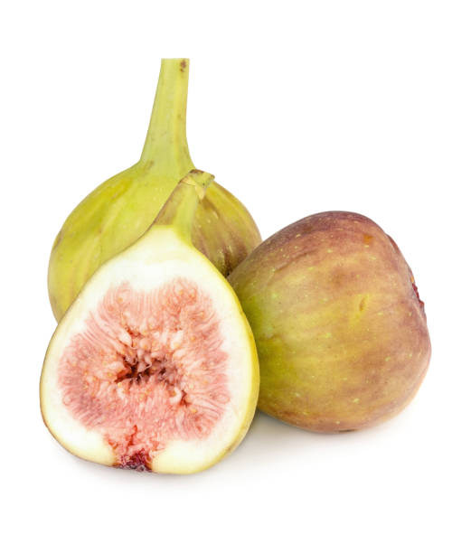 istock Fresh, light, healthy figs on white background. 1307455427