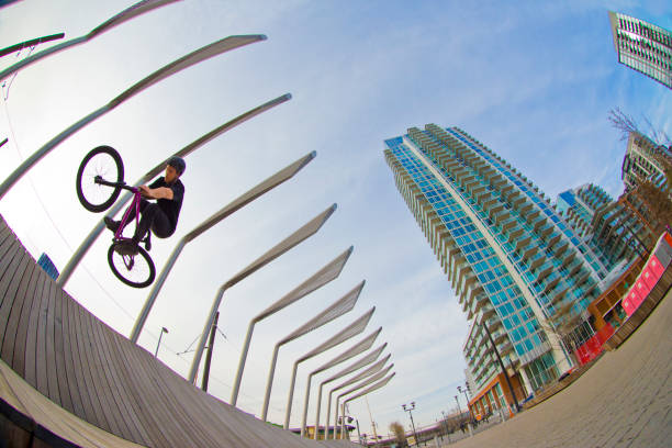 istock Urban Mountain Bike Jump 1307464077