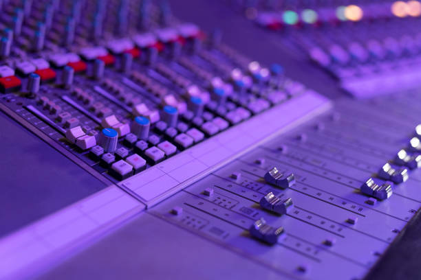 istock Close-up of sound mixer 1307465139