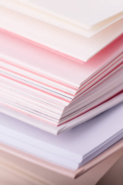 istock Close-up pink and white pages of a open book 1307465161