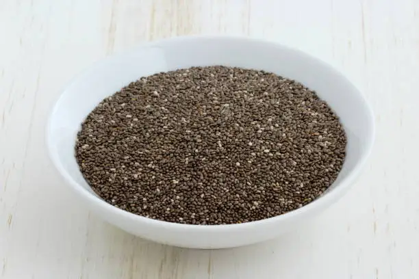 Nutritious chia seeds great addition to a healthy breakfast.