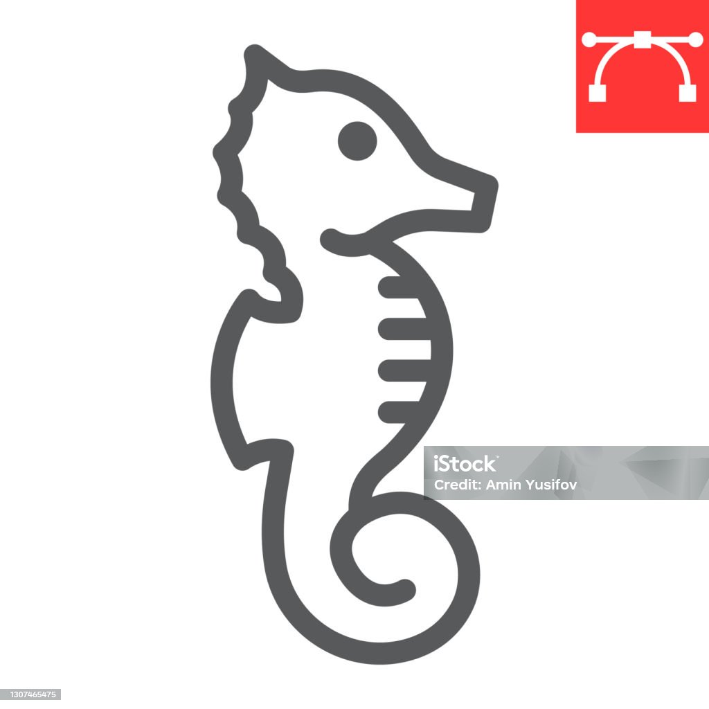 Seahorse Line Icon Sea And Ocean Animals Sea Horse Vector Icon Vector  Graphics Editable Stroke Outline Sign Eps 10 Stock Illustration - Download  Image Now - iStock