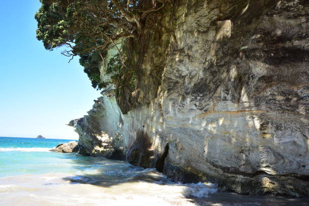 Rocky Cliff Washed By Sea