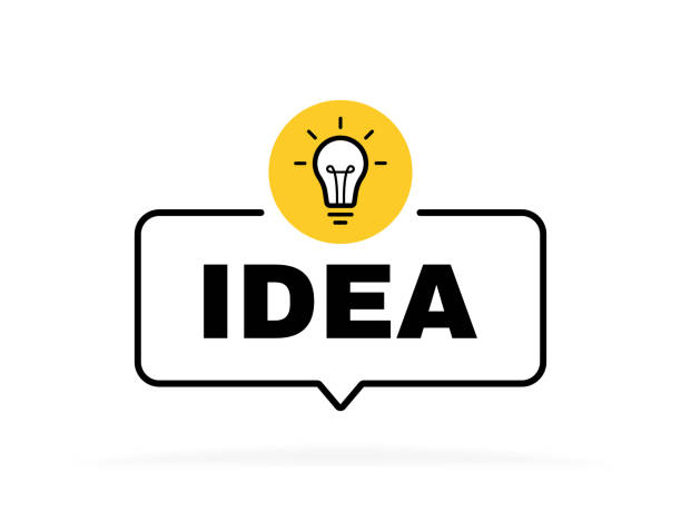 istock Idea geometric message bubble with light bulb emblem. Banner design for business and advertising. Vector illustration 1307471333
