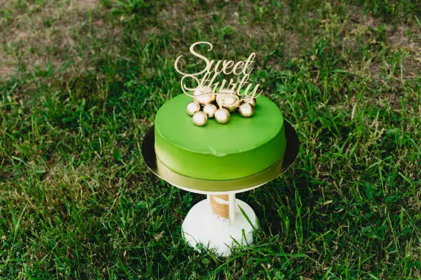 White-chocolate cake of green light. 30 years.