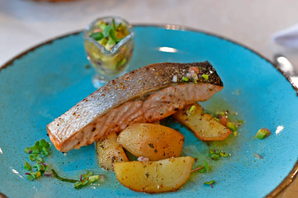 istock Grilled salmon steak 1307478999