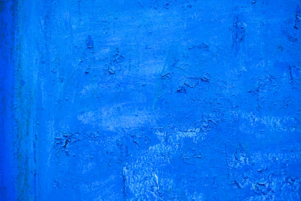 istock blue peeling metal wall texture, close-up 1307480562