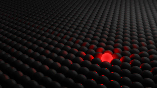 Black and red bubbles background. Contrast / Warning / Standing out from the crowd concept.