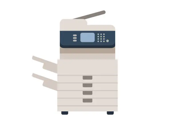 Vector illustration of Photocopy machine. Simple flat illustration.