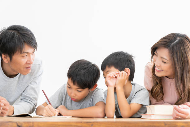 istock family of four , study, 1307493416