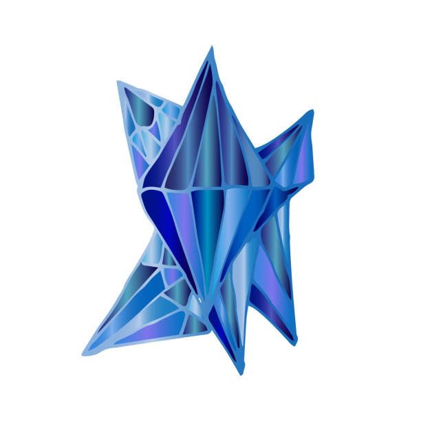 istock Healing crystals of blue quartz, isolated on a white background. Vector illustration in cartoon style. Mystical crystals for design and decoration. 1307519006