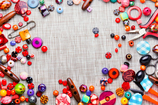 istock Bead jewelry making,multicolored beads. 1307521428