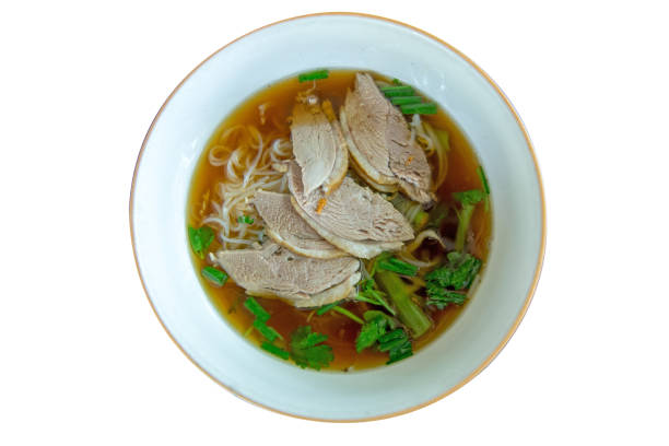 istock Top view of Thai Duck Noodle soup 1307528285