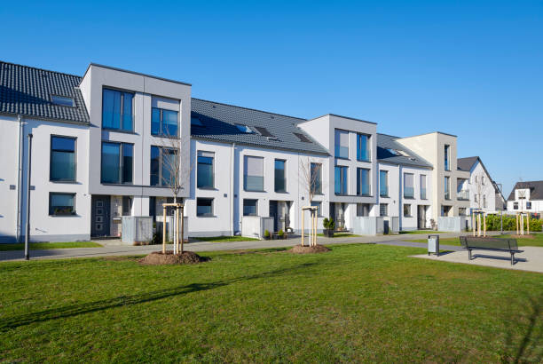istock Modern housing / twin houses in a row 1307531274