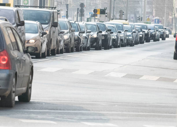 istock traffic jam in the city 1307531834