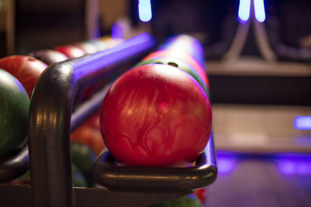 istock Bowling alley.  Focus is on foreground. 1307532001