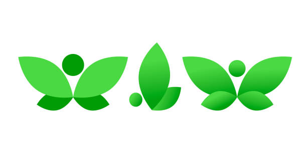 istock Natural template design. Eco logo. Abstract green business template. 1307539582
