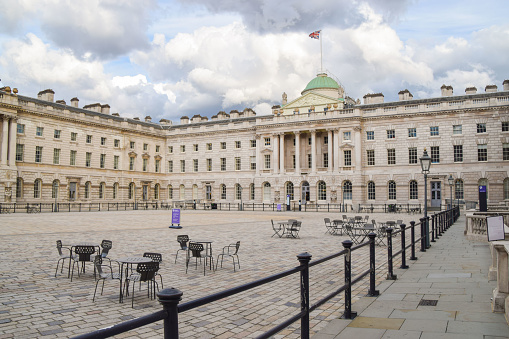 London, United Kingdom - August 2 2020: Somerset House exterior courtyard view, Central London