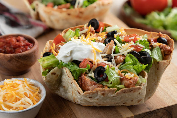 istock Taco Salad in a Tortilla Shell 1307556605
