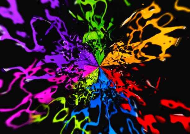 Abstract background with colorful paint splattered