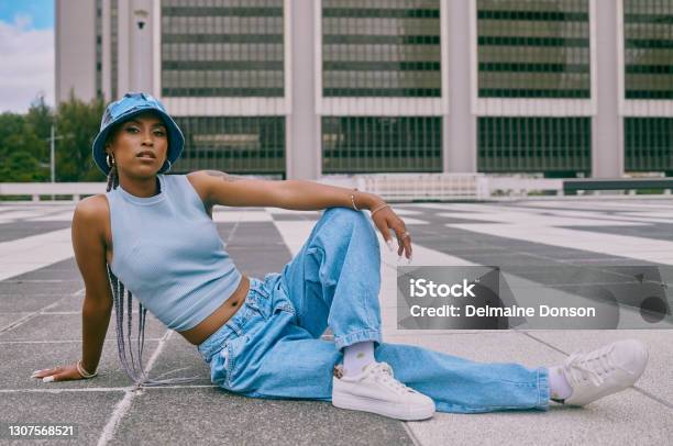 Its The Denim That Does It For Me Stock Photo - Download Image Now - Fashion, Street Style, Women