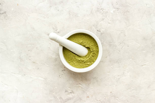 istock Raw henna powder for natural color dyeing 1307571576