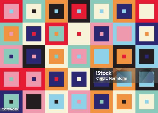 Pattern Using Simple Geometrical Shape Combination Simple Geometric Pattern Design With Basic Geometry Forms Stock ...