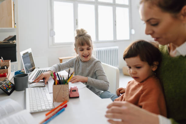istock Young mom balancing life during lockdown 1307579030