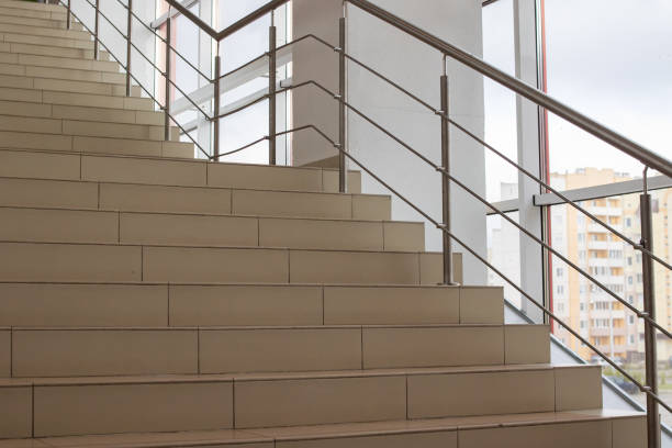 istock Steps stairs in the hall of the building 1307580372