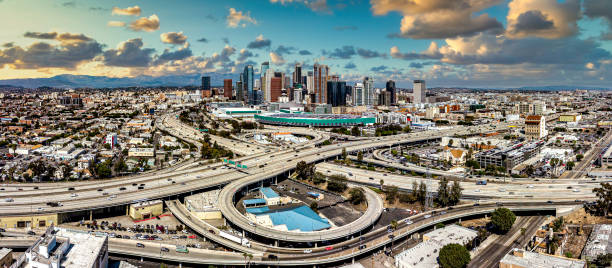 istock Los Angeles Skyline Sunset 1307585795