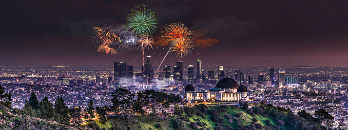 Griffith observatory Los Angeles Fireworks