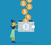istock Bitcoin Wallet - Businesswoman 1307586879