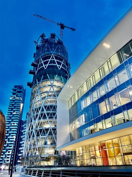 istock modern architecture in Gae Aulenti in Milan 1307587263