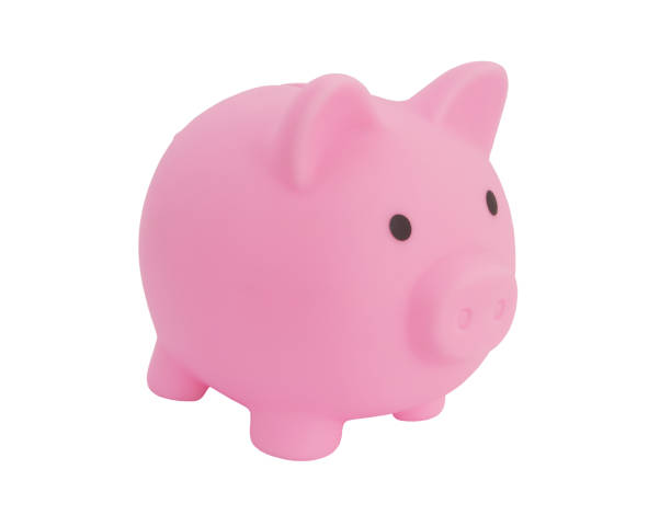 istock Piggy bank isolated on white 1307588816