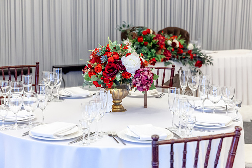 Fancy Tables Examples Fancy Table Set For Dinner With Flower Composition In Restaurant Luxury ...