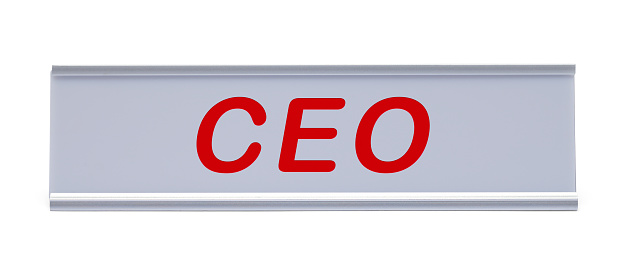 Metal Name Plate with CEO Cut Out.